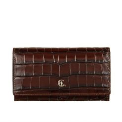 Duży portfel damski Canaletto croco PD1602s259 RFID. Brązowe portfele bez wzorów, ze skóry. Za 153.00 zł.