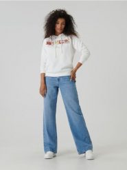 Bluza Spice Girls - kremowy. Białe bluzy Sinsay, l, bez wzorów, bez kaptura. Za 79.99 zł.