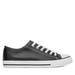 Trampki DeeZee. Czarne trampki DeeZee, bez wzorów, bez zapięcia. Za 79.99 zł.