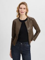 Zero Marynarka Kobiety brązowy, 42. Brązowe marynarki i żakiety zero, bez wzorów, ze skóry, eleganckie, bez ramiączek. Za 329.95 zł.