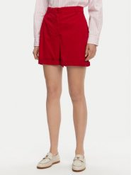 Tommy Hilfiger Szorty materiałowe WW0WW42457 Czerwony Regular Fit. Czerwone szorty Tommy Hilfiger, bez wzorów, z bawełny. Za 279.99 zł.
