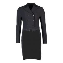 Marynarka damska HKM Jill. Czarne marynarki i żakiety HKM, z aplikacjami, z materiału, eleganckie, bez ramiączek. Za 838.55 zł.