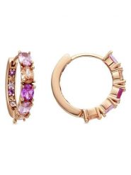 Luxenter Kolczyki-kreole z cyrkoniami rozmiar: onesize. Czerwone kolczyki Luxenter, z cyrkonią, srebrne. Za 130.99 zł.