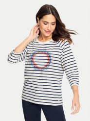 Olsen Bluzka 11104774 Biały Regular Fit. Białe bluzki Olsen, bez wzorów, z bawełny, bez kołnierzyka, bez ramiączek. Za 439.99 zł.