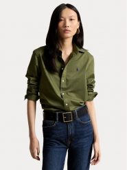 Polo Ralph Lauren Koszula 211A92177015 Zielony Regular Fit. Zielone koszule Polo Ralph Lauren, l, bez wzorów, z bawełny, bez kołnierzyka, bez ramiączek. Za 729.99 zł.