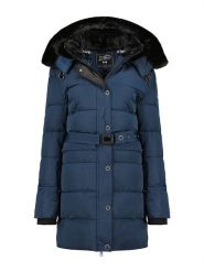 Canadian Peak Płaszcz zimowy "Bettineak" w kolorze niebieskim rozmiar: 3XL. Niebieskie płaszcze Canadian Peak, na zimę, xl, z aplikacjami, bez kaptura. Za 361.99 zł.