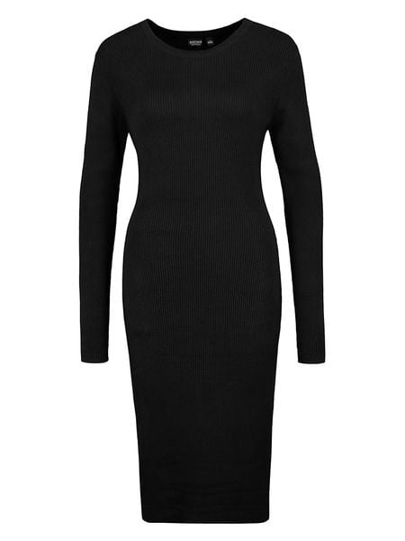 Eight2Nine Sukienka w kolorze czarnym rozmiar: L. Czarne sukienki Eight2Nine, l, bez wzorów, prążkowane, bez kołnierzyka, bez ramiączek, midi. Za 78.66 zł.