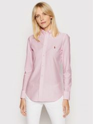 Polo Ralph Lauren Koszula Oxford 211664416 Różowy Slim Fit. Czerwone koszule Polo Ralph Lauren, l, bez wzorów, z bawełny, bez kołnierzyka, bez ramiączek. Za 499.99 zł.