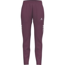 Spodnie treningowe Erima Celebrate 125 czerwone. Czerwone spodnie sportowe Erima, bez wzorów, z dzianiny, na fitness i siłownię. Za 292.99 zł.