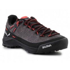 Buty Salewa Wildfire Canvas W 61407-0876 czarne szare. Czarne buty treningowe Salewa, na lato, bez wzorów, z bawełny, bez zapięcia, trekkingowe. Za 733.17 zł.