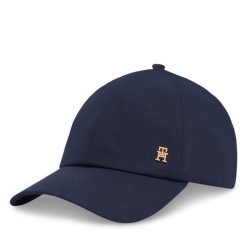 Czapka z daszkiem Tommy Hilfiger. Niebieskie czapki z daszkiem Tommy Hilfiger, bez wzorów. Za 149.99 zł.