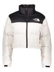 The North Face Kurtka puchowa "Nuptse" w kolorze biało-czarnym rozmiar: XS. Białe kurtki The North Face, xs, bez wzorów, z puchu, bez kaptura. Za 1,058.48 zł.