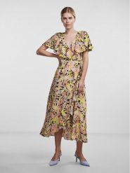 YAS Sukienka 26029386 Brązowy Regular Fit. Brązowe sukienki YAS, na co dzień, s, bez wzorów, bez kołnierzyka, bez ramiączek, proste. Za 249.99 zł.
