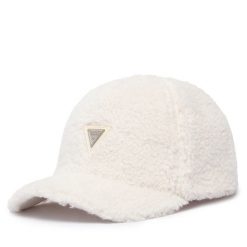 Czapka z daszkiem Guess. Białe czapki z daszkiem Guess, z aplikacjami. Za 134.99 zł.