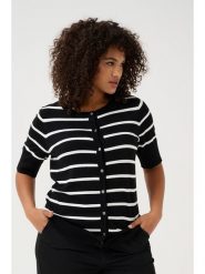 KAFFE curve Kardigan w kolorze czarno-białym rozmiar: L. Czarne swetry KAFFE curve, l, bez wzorów, bez ramiączek. Za 165.99 zł.