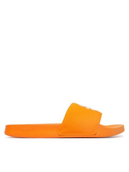 Tommy Hilfiger Klapki Th Script Pool Slide FW0FW09286 Pomarańczowy. Brązowe klapki Tommy Hilfiger, bez wzorów, z materiału, bez obcasa, bez zapięcia. Za 152.99 zł.