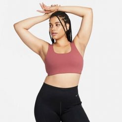 Stanik Sportowy Nike W Nk Df Allate U. Czerwone biustonosze sportowe Nike, bez wzorów, na fitness i siłownię. Za 123.20 zł.