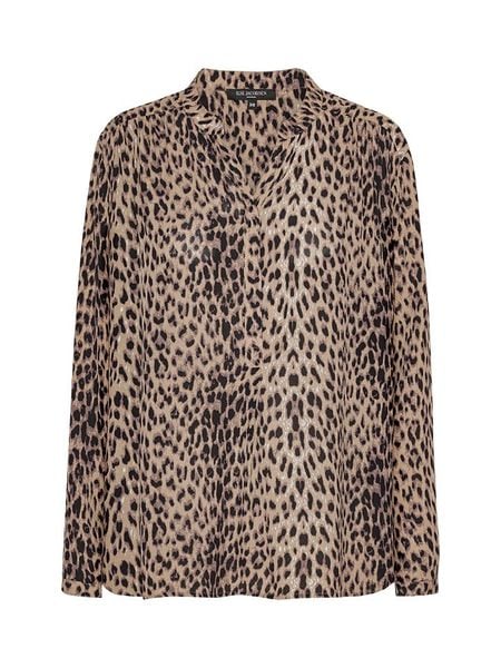 Ilse Jacobsen Bluzka w kolorze jasnobrązowo-czarnym rozmiar: 40. Brązowe bluzki Ilse Jacobsen, bez wzorów, z wiskozy, bez kołnierzyka, bez ramiączek. Za 127.35 zł.