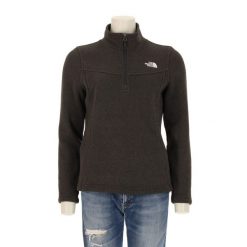 Damski szary polarowy sweter TNF. Szare swetry The North Face, l, bez wzorów, z polaru, sportowe, bez ramiączek. Za 127.76 zł.