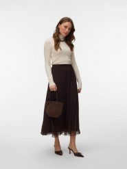 Vero Moda Spódnica w kolorze brązowym rozmiar: XS. Brązowe spódnice Vero Moda, xs, bez wzorów, z koronki, midi. Za 174.95 zł.