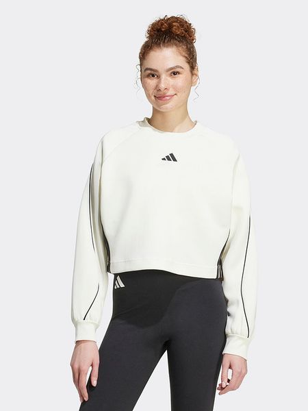 Adidas Bluza w kolorze kremowym rozmiar: XS. Brązowe bluzy adidas, xs, bez wzorów, bez ramiączek, bez kaptura. Za 169.67 zł.
