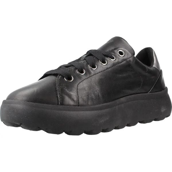 Buty GEOX D SPHERICA EC4.1 Czarny. Czarne trekkingi Geox, bez wzorów, ze skóry, bez zapięcia, na fitness i siłownię. Za 371.99 zł.