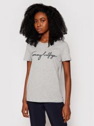 Tommy Hilfiger T-Shirt Heritage Graphic WW0WW24967 Szary Regular Fit. Szare t-shirty Tommy Hilfiger, xxs, bez wzorów, z bawełny, bez kołnierzyka, bez ramiączek. Za 99.99 zł.