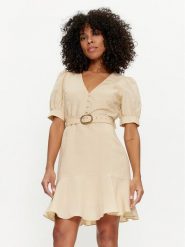 TWINSET Sukienka letnia 241TP2521 Beżowy Regular Fit. Brązowe sukienki Twinset, bez wzorów, z lyocellu, bez kołnierzyka, bez ramiączek. Za 759.99 zł.