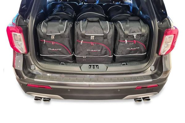 Torby Do Bagażnika Ford Explorer Phev 2020+ 6Szt Kjust. Czarne torby podróżne KJUST, bez wzorów, z kauczuku. Za 1,837.00 zł.
