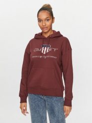 Gant Bluza Archive Shield 4204567 Bordowy Relaxed Fit. Czerwone bluzy Gant, xl, bez wzorów, z bawełny, bez kaptura. Za 369.99 zł.