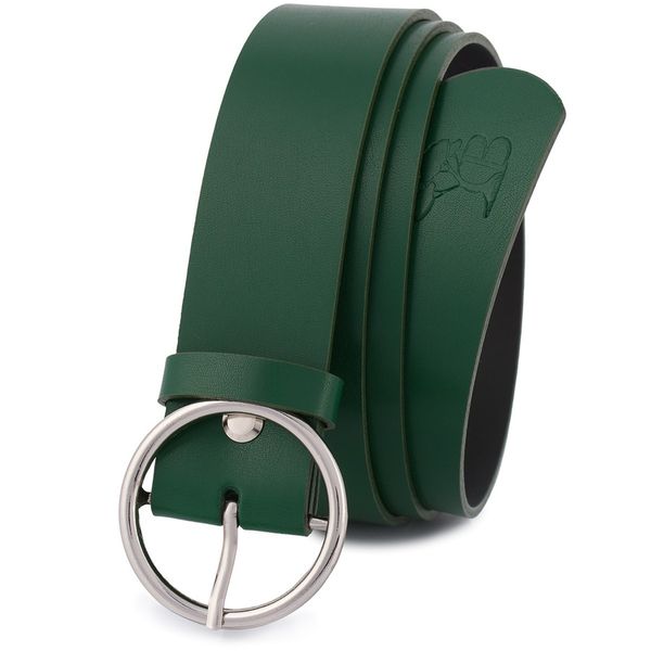 Pasek skórzany BELTIMORE zielony B83 r.80-95 cm. Zielone paski bez wzorów. Za 49.90 zł.