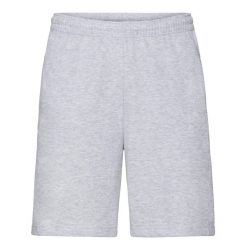 Lekkie Spodenki Dla Dorosłych Unisex. Szare szorty fruit of the loom, bez wzorów, sportowe. Za 66.99 zł.