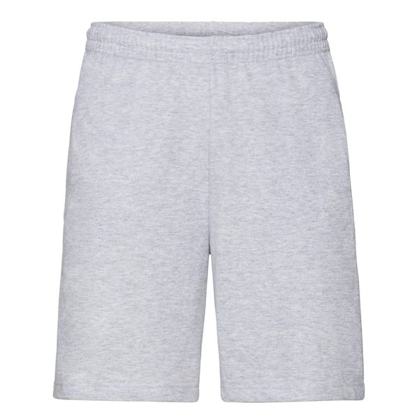 Lekkie Spodenki Dla Dorosłych Unisex. Szare szorty fruit of the loom, bez wzorów, sportowe. Za 66.99 zł.