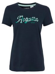 Regatta Koszulka funkcyjna "Fingal" w kolorze granatowym rozmiar: 40. Niebieskie t-shirty sportowe Regatta, bez wzorów, z materiału, bez ramiączek, outdoorowe. Za 41.59 zł.