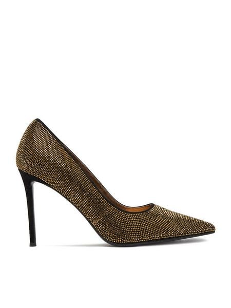 Eva Minge Szpilki EO-LUISA-LT9058-8 Złoty. Żółte szpilki Eva Minge, bez wzorów, ze skóry, bez obcasa, na szpilce, bez zapięcia. Za 293.99 zł.