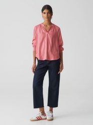 OPUS Bluzka "Felia" w kolorze różowym rozmiar: 38. Różowe bluzki Opus, bez wzorów, z wiskozy, bez kołnierzyka, bez ramiączek. Za 117.99 zł.