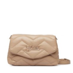 Torebka Guess. Brązowe listonoszki Guess, z aplikacjami, bez dodatków. Za 264.99 zł.