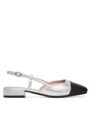 Clara Barson Sandały WS24040-04 Srebrny. Szare sandały Clara Barson, bez wzorów, ze skóry, bez obcasa, na płaskiej podeszwie, bez zapięcia. Za 119.99 zł.