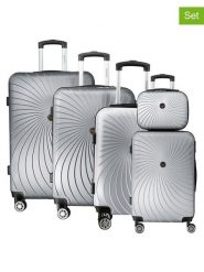 Geographical Norway 5-częściowy zestaw "Sunlighteo" w kolorze srebrnym rozmiar: onesize. Szare walizki Geographical Norway. Za 565.99 zł.
