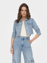 ONLY Kurtka jeansowa Wonder 15256098 Niebieski Regular Fit. Niebieskie kurtki ONLY, l, bez wzorów, z bawełny, bez kaptura. Za 189.99 zł.