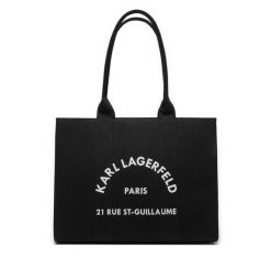 Torebka KARL LAGERFELD. Czarne torebki klasyczne KARL LAGERFELD, bez wzorów, klasyczne, bez dodatków. Za 359.99 zł.