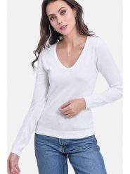 ASSUILI Sweter w kolorze białym rozmiar: 42. Białe swetry Assuili, bez wzorów, klasyczne, bez ramiączek. Za 113.99 zł.