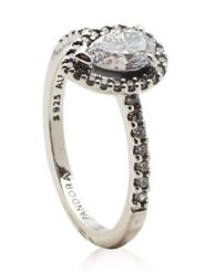 Pandora Srebrny pierścionek z kryształami rozmiar: 54. Szare pierścionki Pandora, z kryształem, srebrne. Za 308.95 zł.