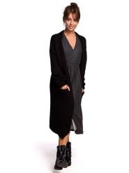 Be Wear Kardigan w kolorze czarnym rozmiar: onesize. Czarne swetry Be Wear, bez wzorów, bez ramiączek. Za 158.84 zł.