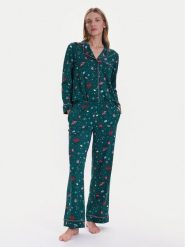 Kate Spade Piżama KSI82765F Zielony Relaxed Fit. Zielone piżamy Kate Spade, m, bez wzorów, z syntetyku, bez kołnierzyka, bez ramiączek. Za 469.99 zł.