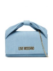 LOVE MOSCHINO Torebka JC4251PP0MKR0700 Niebieski. Niebieskie kopertówki Love Moschino, bez wzorów, z materiału, wizytowe, bez dodatków. Za 649.99 zł.