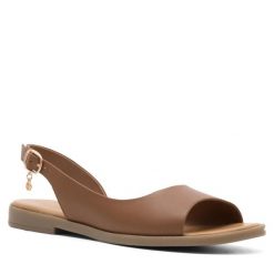 Sandały Lasocki. Brązowe sandały Lasocki, bez wzorów, bez obcasa, na płaskiej podeszwie, bez zapięcia. Za 159.99 zł.