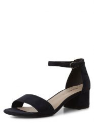Tamaris Sandały Kobiety Sztuczne włókno niebieski, 36. Niebieskie sandały Tamaris, bez wzorów, z włókna, eleganckie, bez obcasa, bez zapięcia. Za 249.95 zł.