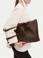 GINO ROSSI Torebka C- LDA9537 Brązowy. Brązowe shopper bag Gino Rossi, bez wzorów, ze skóry, bez dodatków. Za 259.99 zł.