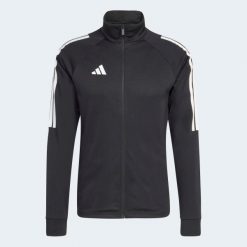 Bluza piłkarska treningowa ADIDAS Sereno 26. Czarne bluzy adidas, xl, bez wzorów, z dresówki, bez kaptura, do piłki nożnej, climacool (adidas). Za 199.99 zł.